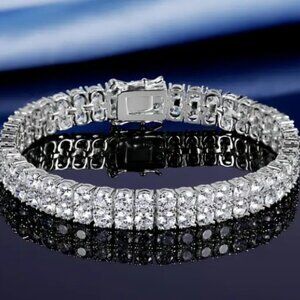 Double Layered Diamond Tennis Bracelet